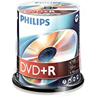 Philips DVD + R De 4-7 GB - 120 Min - 16X Tarrina (100 Disc)